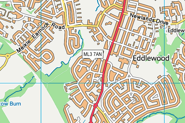 ML3 7AN map - OS VectorMap District (Ordnance Survey) ML3 7AN map - OS VectorMap District (Ordnance Survey)