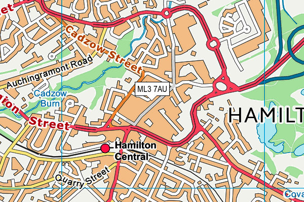 ML3 7AU map - OS VectorMap District (Ordnance Survey) ML3 7AU map - OS VectorMap District (Ordnance Survey)