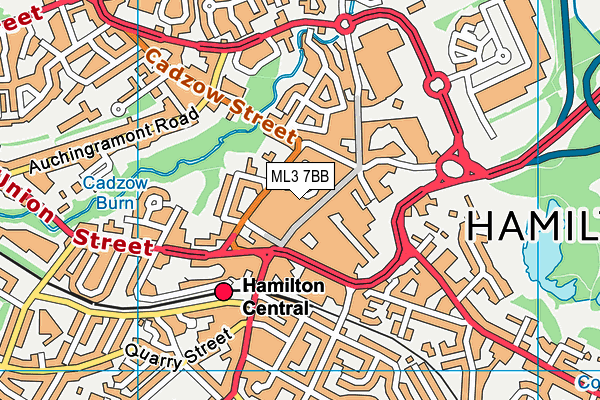 ML3 7BB map - OS VectorMap District (Ordnance Survey) ML3 7BB map - OS VectorMap District (Ordnance Survey)