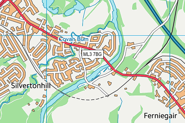 ML3 7BG map - OS VectorMap District (Ordnance Survey)