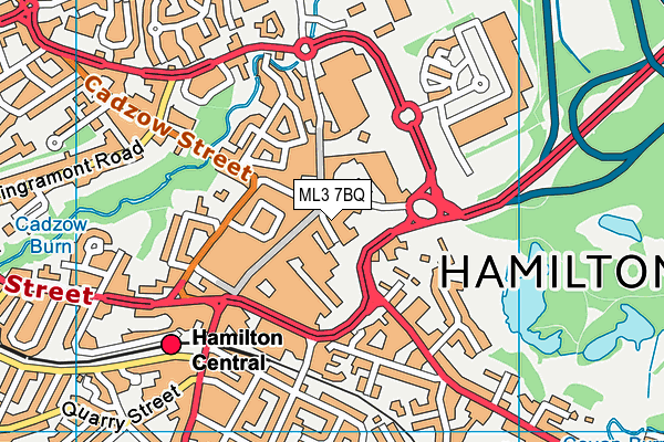 ML3 7BQ map - OS VectorMap District (Ordnance Survey) ML3 7BQ map - OS VectorMap District (Ordnance Survey)