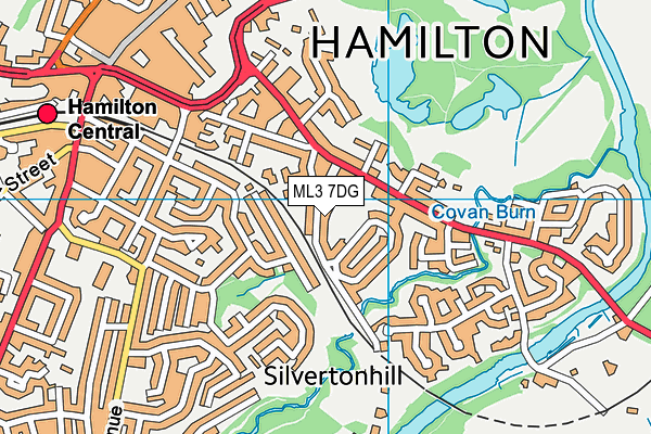 ML3 7DG map - OS VectorMap District (Ordnance Survey) ML3 7DG map - OS VectorMap District (Ordnance Survey)