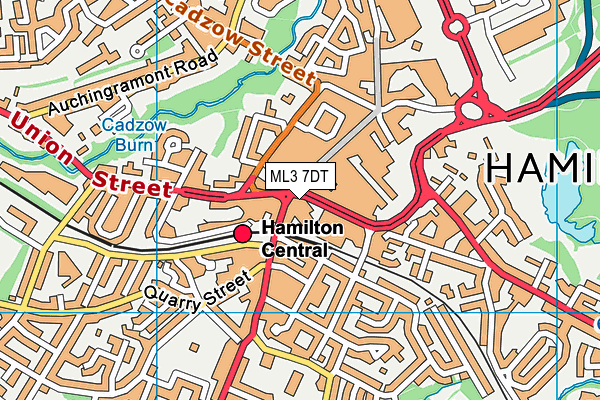 ML3 7DT map - OS VectorMap District (Ordnance Survey) ML3 7DT map - OS VectorMap District (Ordnance Survey)