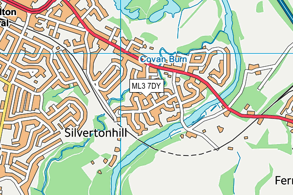 ML3 7DY map - OS VectorMap District (Ordnance Survey) ML3 7DY map - OS VectorMap District (Ordnance Survey)