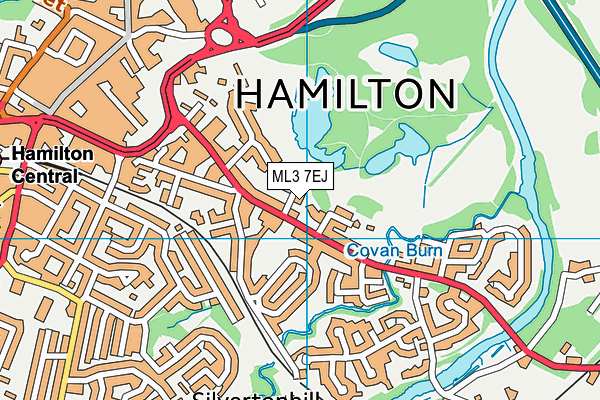 ML3 7EJ map - OS VectorMap District (Ordnance Survey)