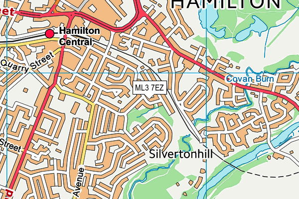 ML3 7EZ map - OS VectorMap District (Ordnance Survey)