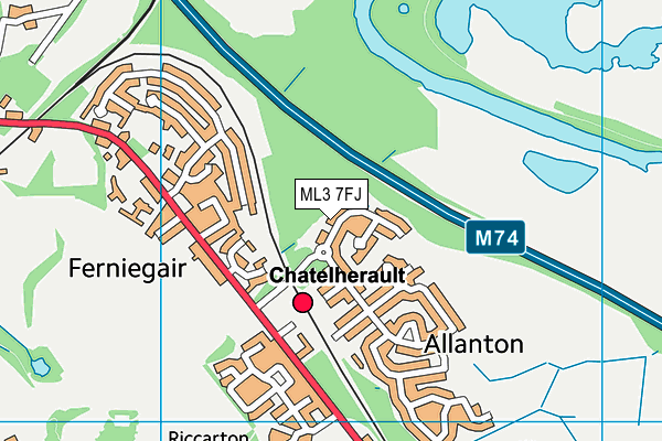ML3 7FJ map - OS VectorMap District (Ordnance Survey) ML3 7FJ map - OS VectorMap District (Ordnance Survey)