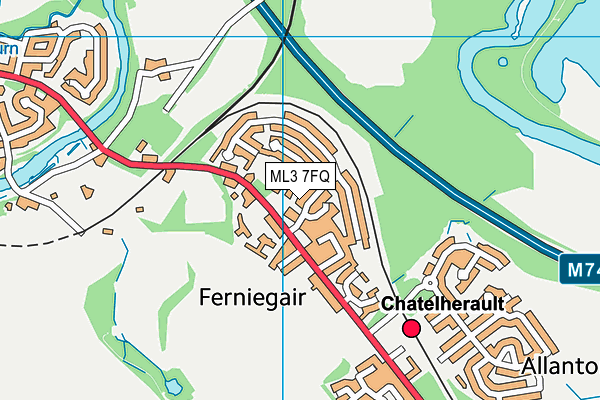 ML3 7FQ map - OS VectorMap District (Ordnance Survey) ML3 7FQ map - OS VectorMap District (Ordnance Survey)