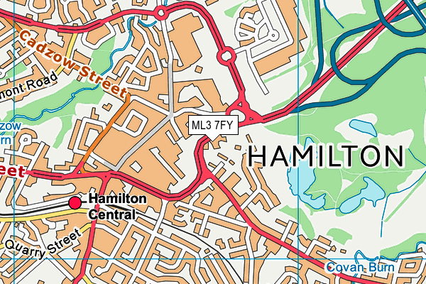 ML3 7FY map - OS VectorMap District (Ordnance Survey) ML3 7FY map - OS VectorMap District (Ordnance Survey)