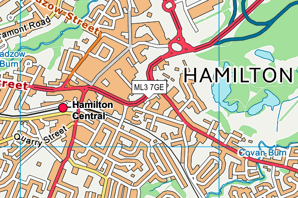 ML3 7GE map - OS VectorMap District (Ordnance Survey) ML3 7GE map - OS VectorMap District (Ordnance Survey)