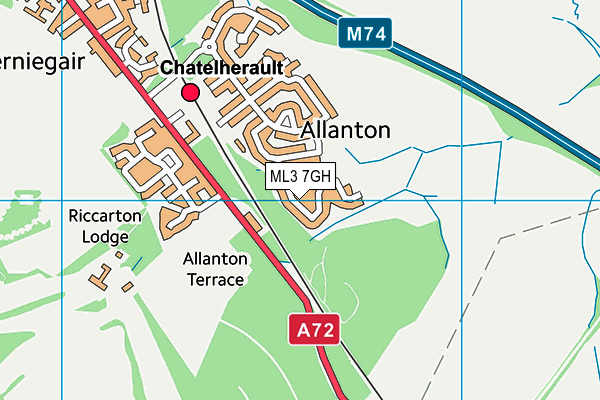 ML3 7GH map - OS VectorMap District (Ordnance Survey) ML3 7GH map - OS VectorMap District (Ordnance Survey)