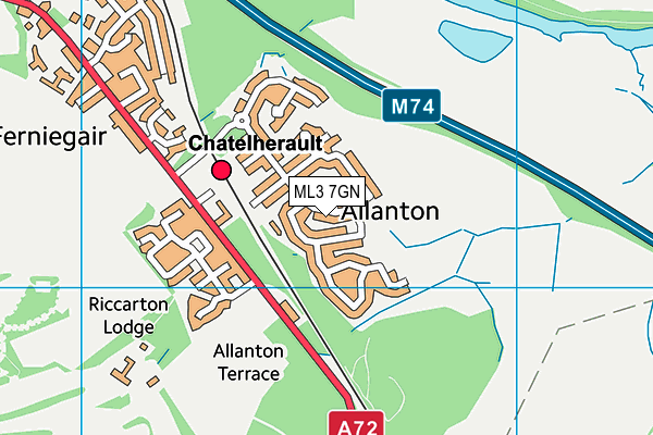 ML3 7GN map - OS VectorMap District (Ordnance Survey)