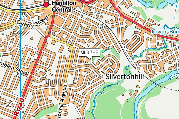ML3 7HE map - OS VectorMap District (Ordnance Survey) ML3 7HE map - OS VectorMap District (Ordnance Survey)