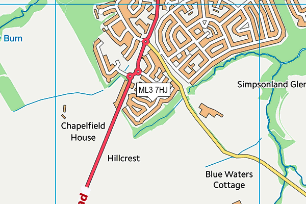ML3 7HJ map - OS VectorMap District (Ordnance Survey)