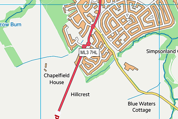 ML3 7HL map - OS VectorMap District (Ordnance Survey)