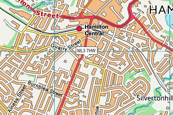 ML3 7HW map - OS VectorMap District (Ordnance Survey) ML3 7HW map - OS VectorMap District (Ordnance Survey)