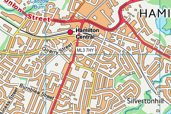 ML3 7HY map - OS VectorMap District (Ordnance Survey)