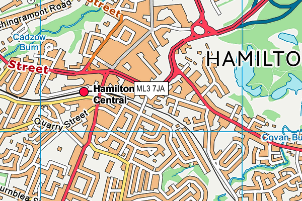 ML3 7JA map - OS VectorMap District (Ordnance Survey) ML3 7JA map - OS VectorMap District (Ordnance Survey)