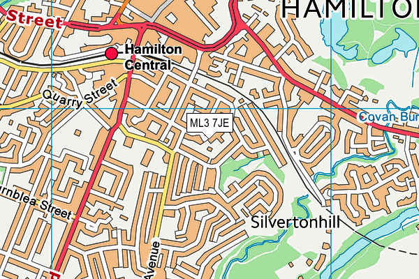 ML3 7JE map - OS VectorMap District (Ordnance Survey)