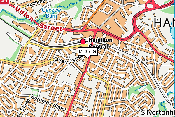 ML3 7JG map - OS VectorMap District (Ordnance Survey)