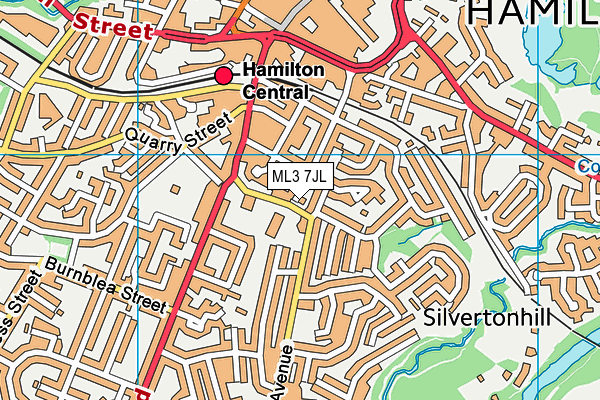ML3 7JL map - OS VectorMap District (Ordnance Survey) ML3 7JL map - OS VectorMap District (Ordnance Survey)