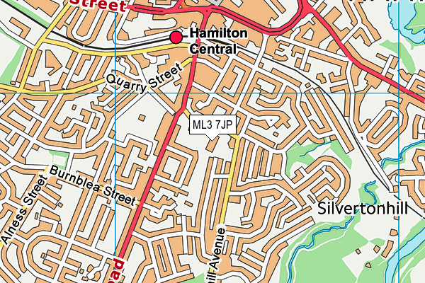 ML3 7JP map - OS VectorMap District (Ordnance Survey)