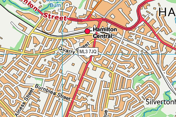 ML3 7JQ map - OS VectorMap District (Ordnance Survey) ML3 7JQ map - OS VectorMap District (Ordnance Survey)