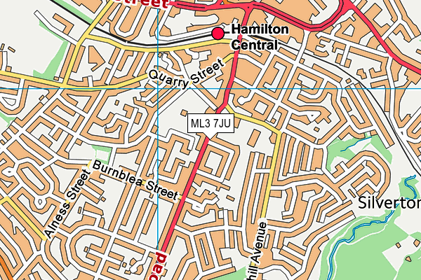 ML3 7JU map - OS VectorMap District (Ordnance Survey) ML3 7JU map - OS VectorMap District (Ordnance Survey)
