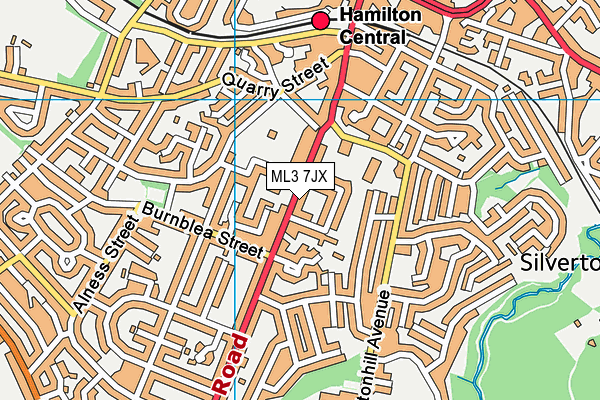 ML3 7JX map - OS VectorMap District (Ordnance Survey) ML3 7JX map - OS VectorMap District (Ordnance Survey)