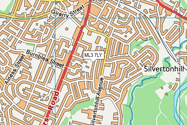 ML3 7LY map - OS VectorMap District (Ordnance Survey) ML3 7LY map - OS VectorMap District (Ordnance Survey)