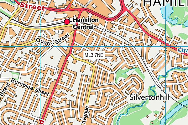 ML3 7NE map - OS VectorMap District (Ordnance Survey) ML3 7NE map - OS VectorMap District (Ordnance Survey)