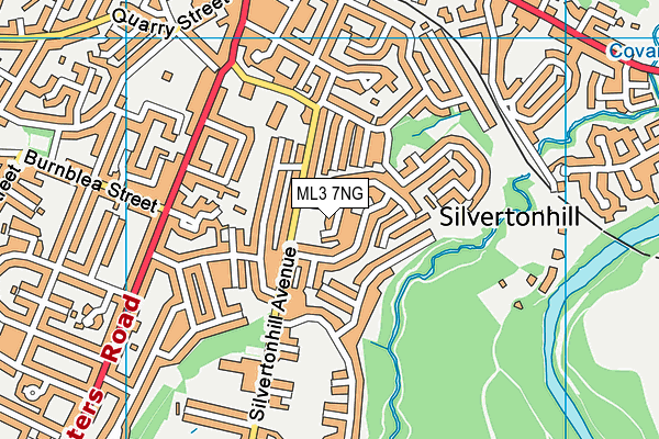 ML3 7NG map - OS VectorMap District (Ordnance Survey) ML3 7NG map - OS VectorMap District (Ordnance Survey)