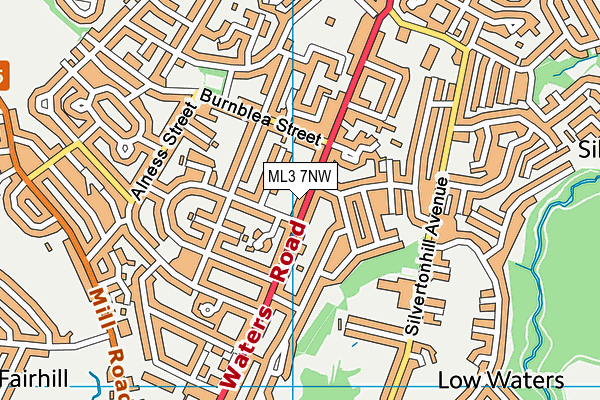 ML3 7NW map - OS VectorMap District (Ordnance Survey) ML3 7NW map - OS VectorMap District (Ordnance Survey)