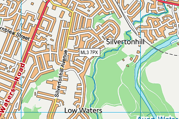 ML3 7PX map - OS VectorMap District (Ordnance Survey) ML3 7PX map - OS VectorMap District (Ordnance Survey)