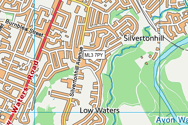 ML3 7PY map - OS VectorMap District (Ordnance Survey) ML3 7PY map - OS VectorMap District (Ordnance Survey)
