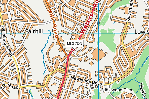 ML3 7QN map - OS VectorMap District (Ordnance Survey) ML3 7QN map - OS VectorMap District (Ordnance Survey)