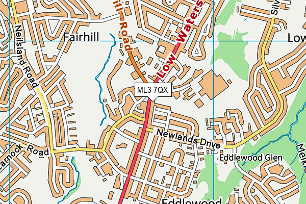 ML3 7QX map - OS VectorMap District (Ordnance Survey)