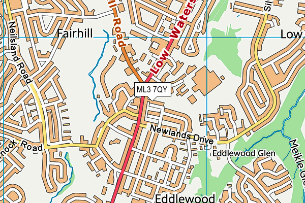 ML3 7QY map - OS VectorMap District (Ordnance Survey)
