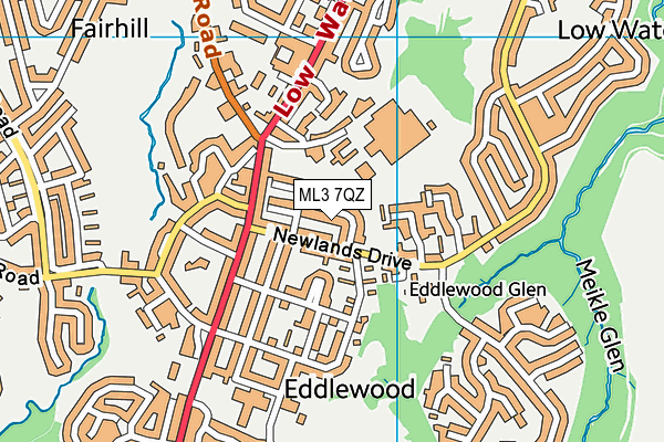 ML3 7QZ map - OS VectorMap District (Ordnance Survey)