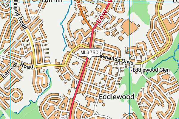 ML3 7RD map - OS VectorMap District (Ordnance Survey)