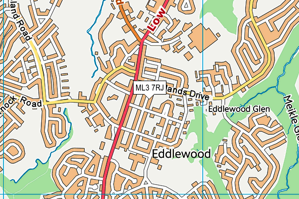 ML3 7RJ map - OS VectorMap District (Ordnance Survey) ML3 7RJ map - OS VectorMap District (Ordnance Survey)