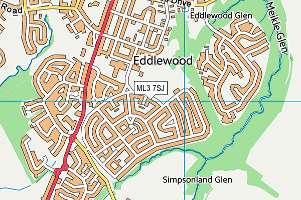 ML3 7SJ map - OS VectorMap District (Ordnance Survey) ML3 7SJ map - OS VectorMap District (Ordnance Survey)