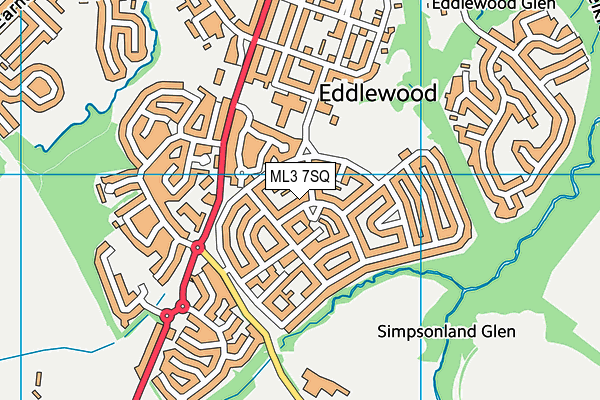 ML3 7SQ map - OS VectorMap District (Ordnance Survey) ML3 7SQ map - OS VectorMap District (Ordnance Survey)