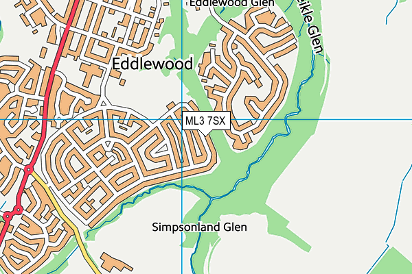 ML3 7SX map - OS VectorMap District (Ordnance Survey) ML3 7SX map - OS VectorMap District (Ordnance Survey)