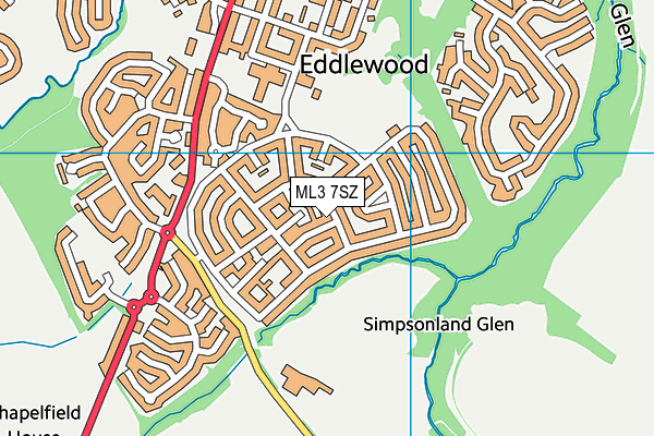 ML3 7SZ map - OS VectorMap District (Ordnance Survey)