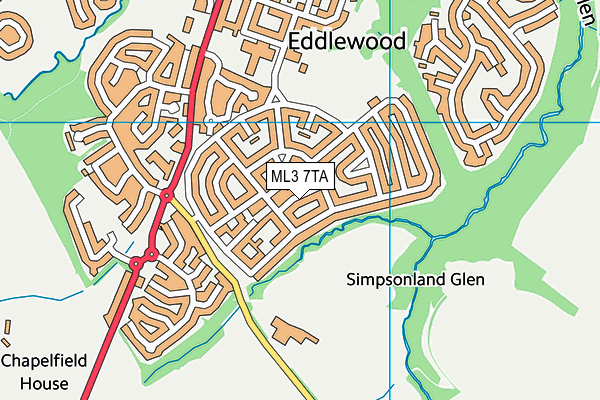 ML3 7TA map - OS VectorMap District (Ordnance Survey) ML3 7TA map - OS VectorMap District (Ordnance Survey)