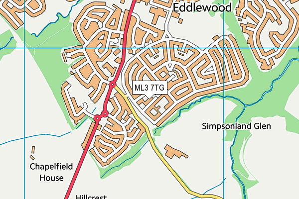 ML3 7TG map - OS VectorMap District (Ordnance Survey)