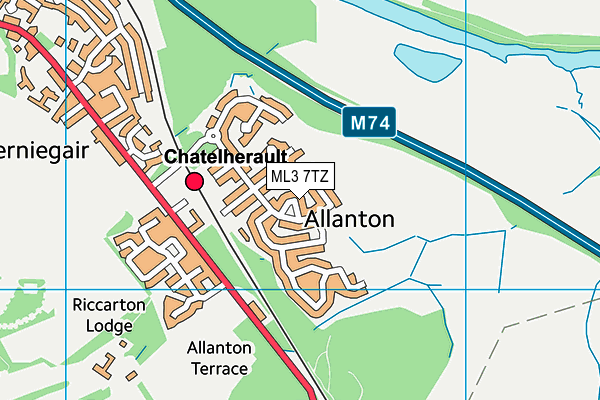 ML3 7TZ map - OS VectorMap District (Ordnance Survey) ML3 7TZ map - OS VectorMap District (Ordnance Survey)