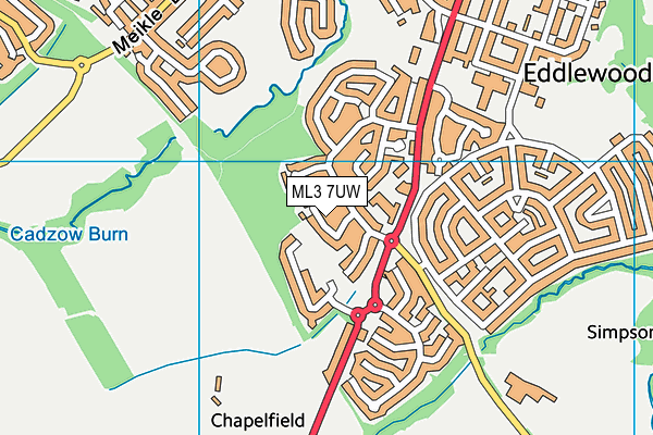 ML3 7UW map - OS VectorMap District (Ordnance Survey) ML3 7UW map - OS VectorMap District (Ordnance Survey)