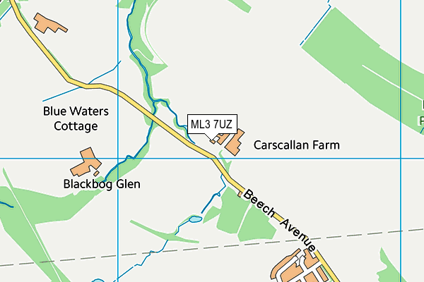 ML3 7UZ map - OS VectorMap District (Ordnance Survey) ML3 7UZ map - OS VectorMap District (Ordnance Survey)
